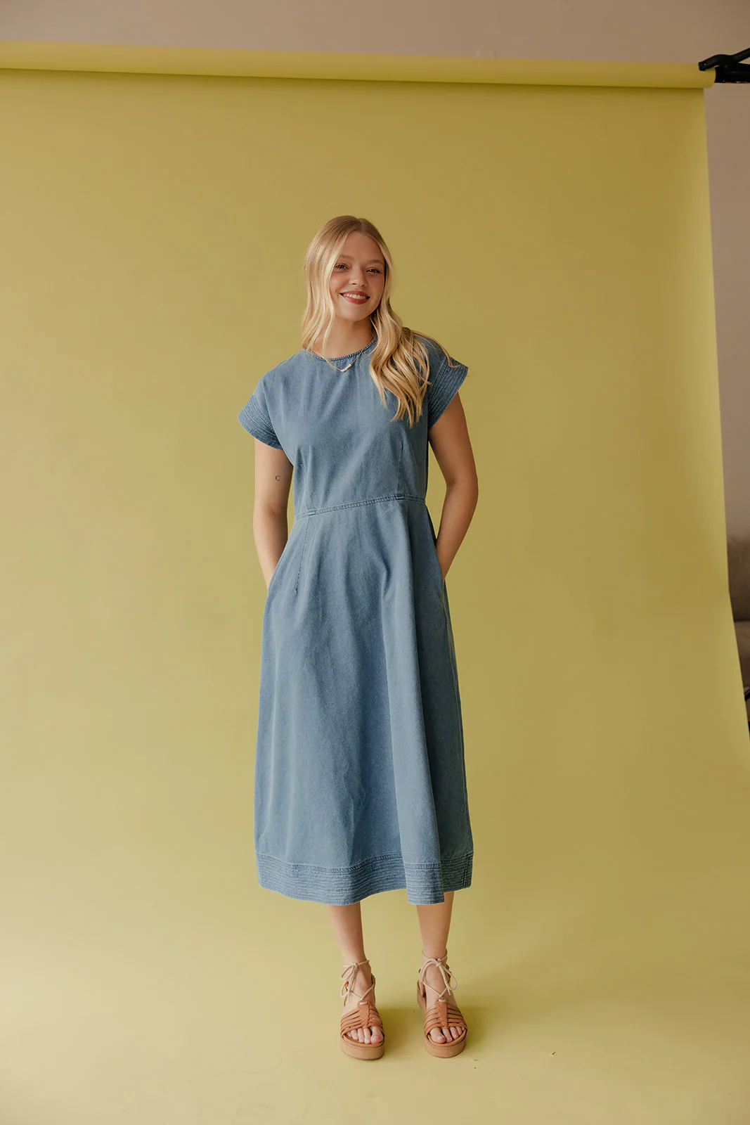 I Am Enough Denim Dress - Image 4