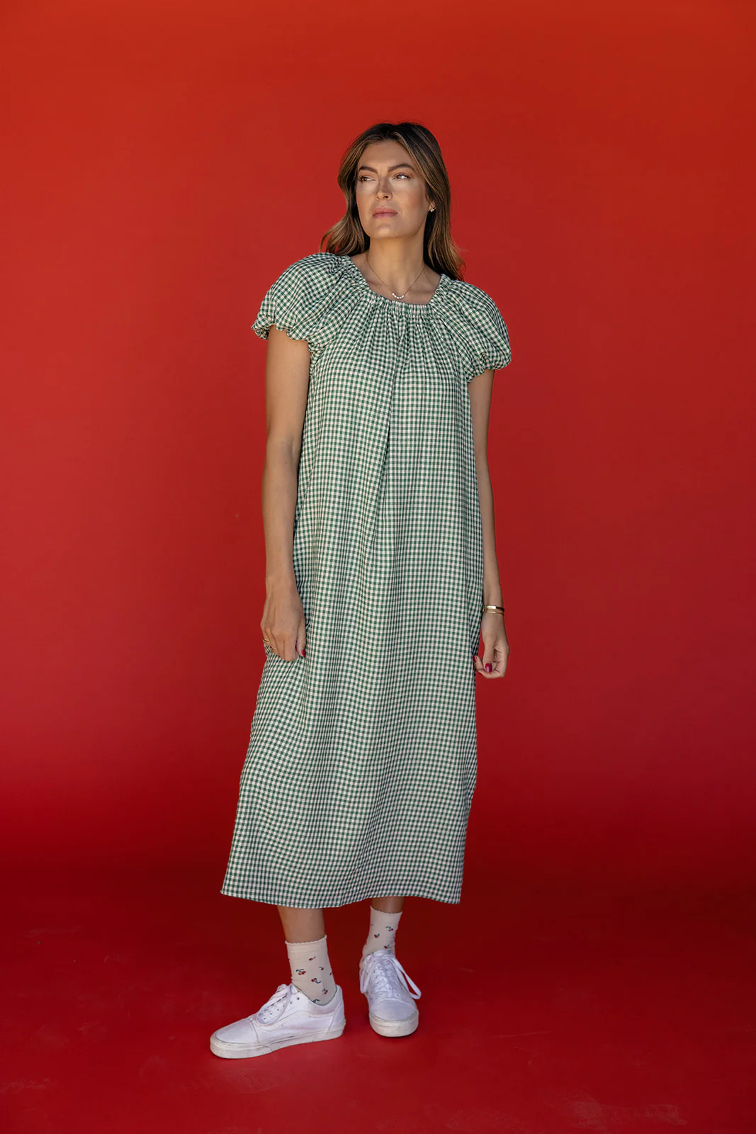 In The Crowd Puff Sleeve Dress - Image 3