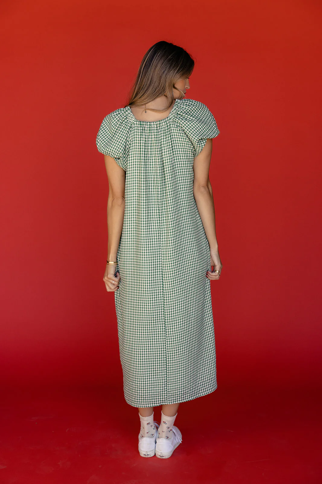 In The Crowd Puff Sleeve Dress - Image 4