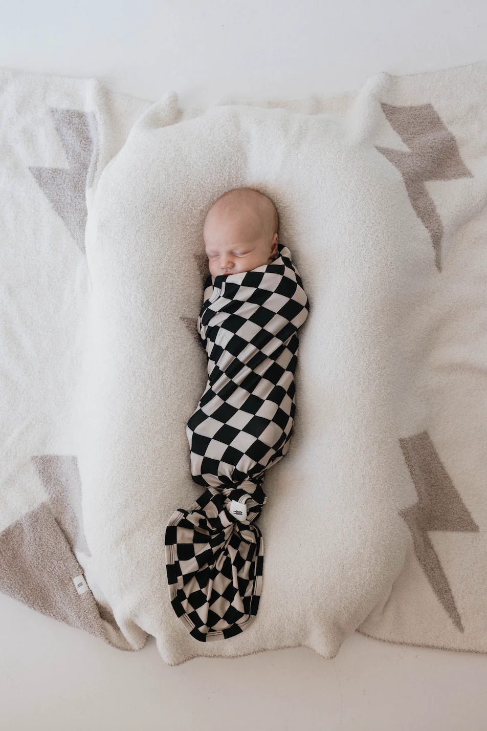 Infant Swaddle | Black Checkerboard - Image 3