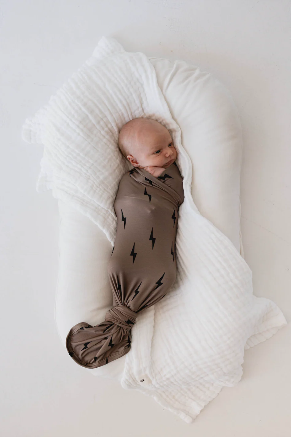 Infant Swaddle | Brown & Black Bolt - Image 3