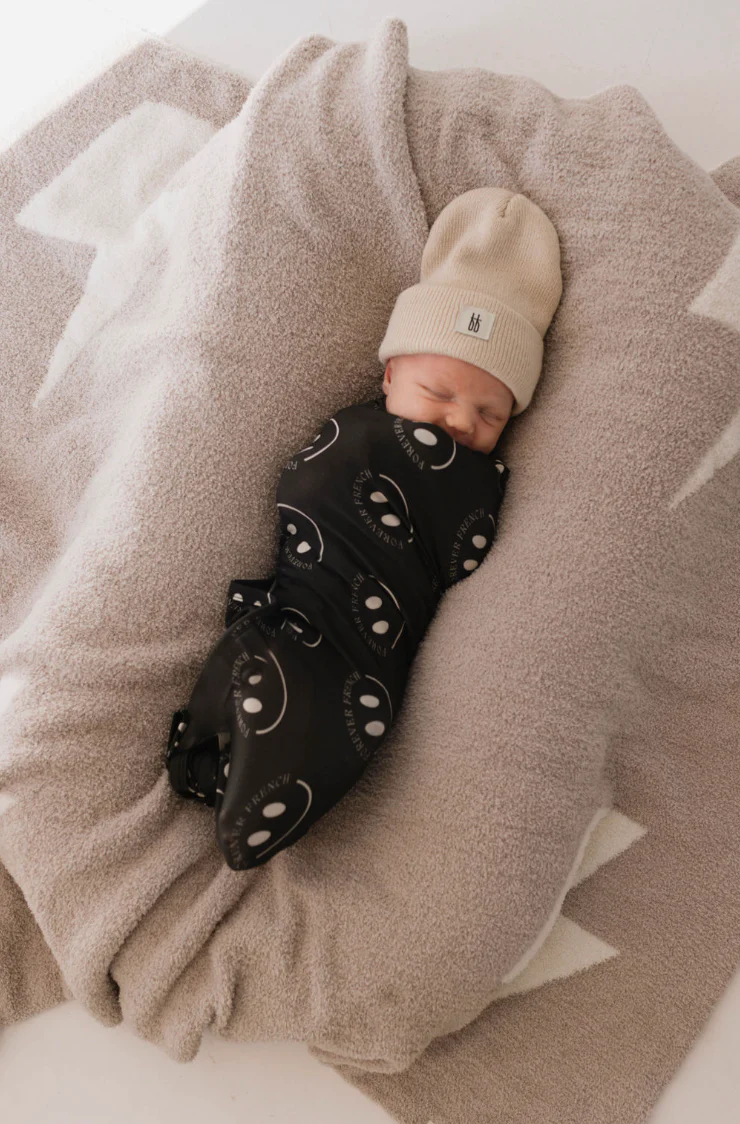 Infant Swaddle | FF Smile Charcoal - Image 2