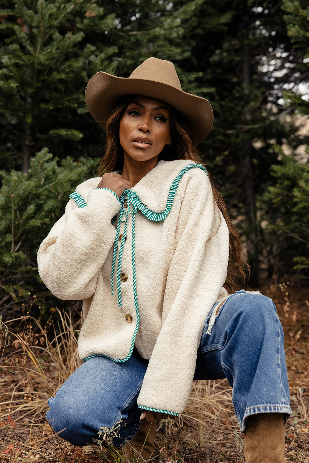 Into The Mystic Collared Sherpa Jacket - Image 13