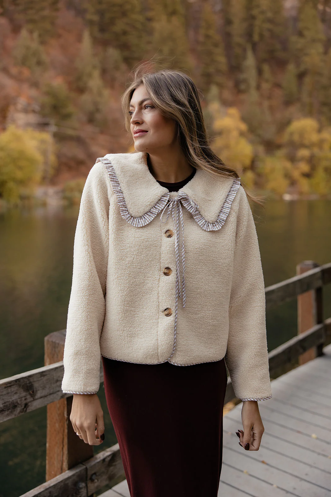 Into The Mystic Collared Sherpa Jacket - Image 3