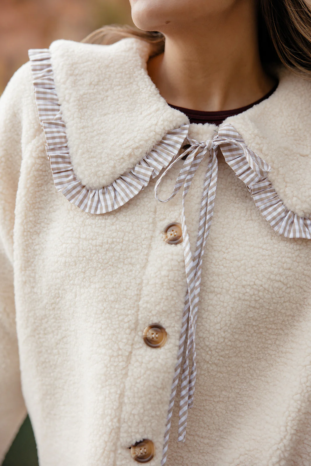 Into The Mystic Collared Sherpa Jacket - Image 6