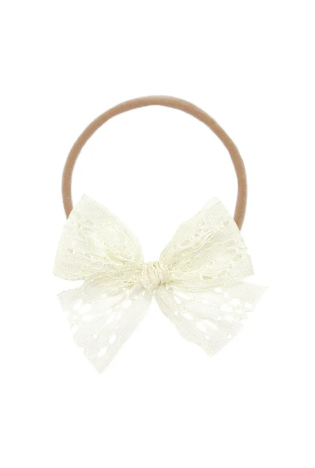 Ivory Daisy Lace Bow Headband - Image 2