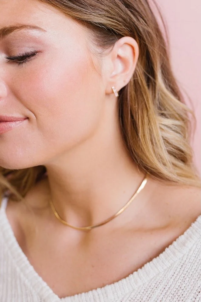 Jade Herringbone Necklace - Image 9
