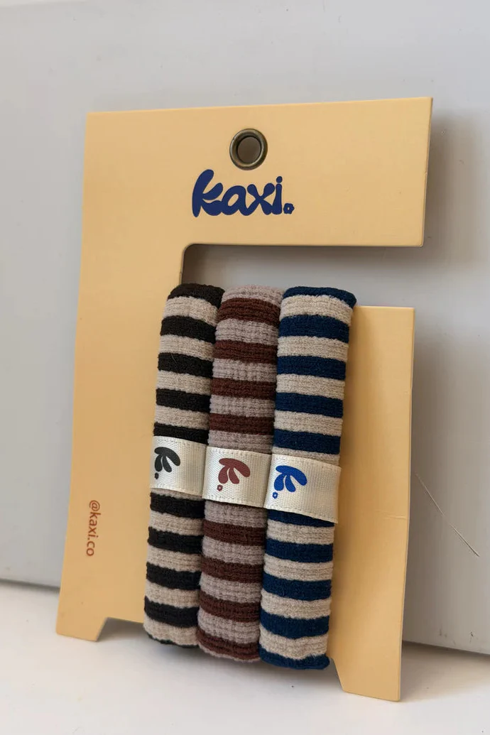 KAXI University Striped Hair Tie Pack - Image 3