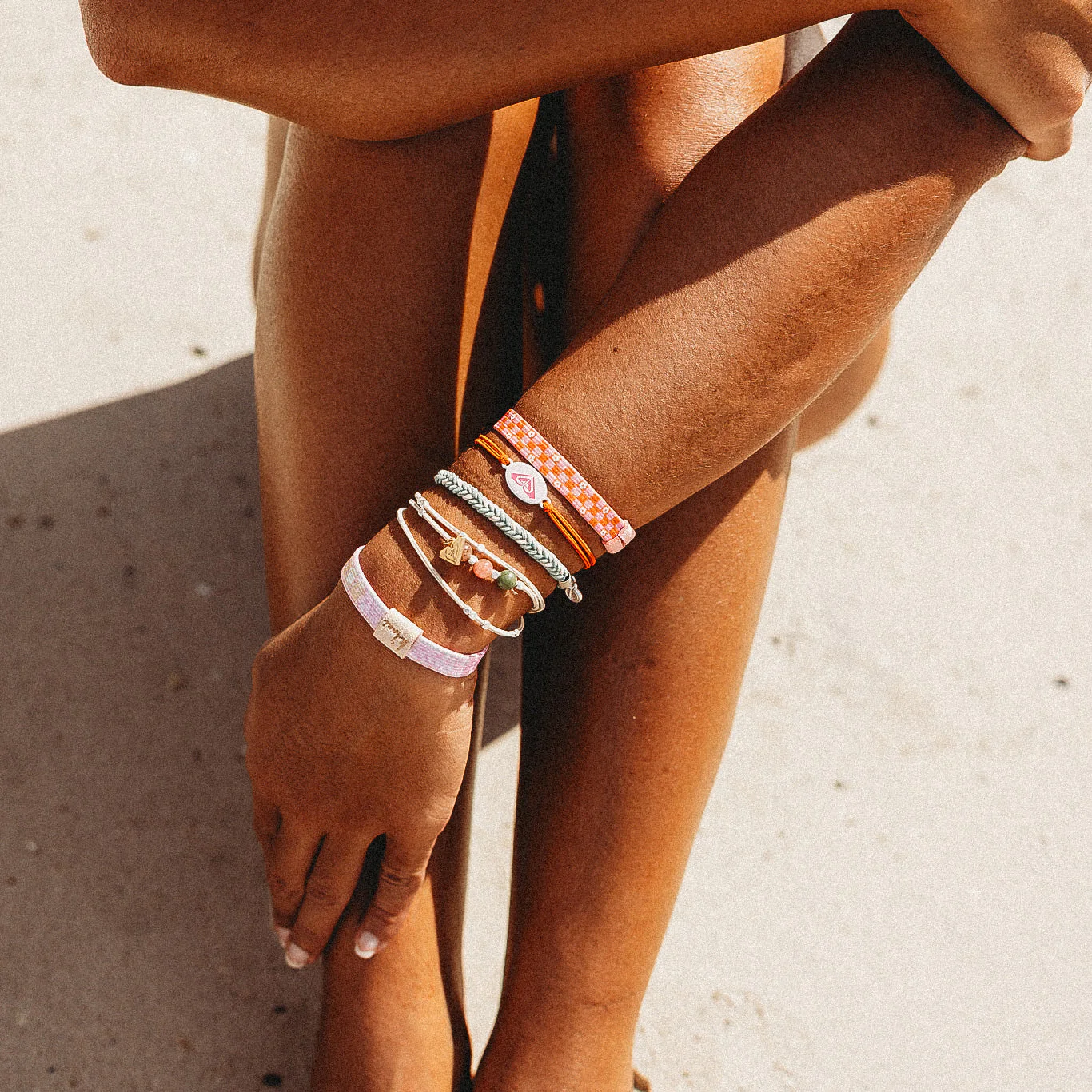K'lani x Roxy Pink Tropics - Hair Tie Bracelet - Image 2