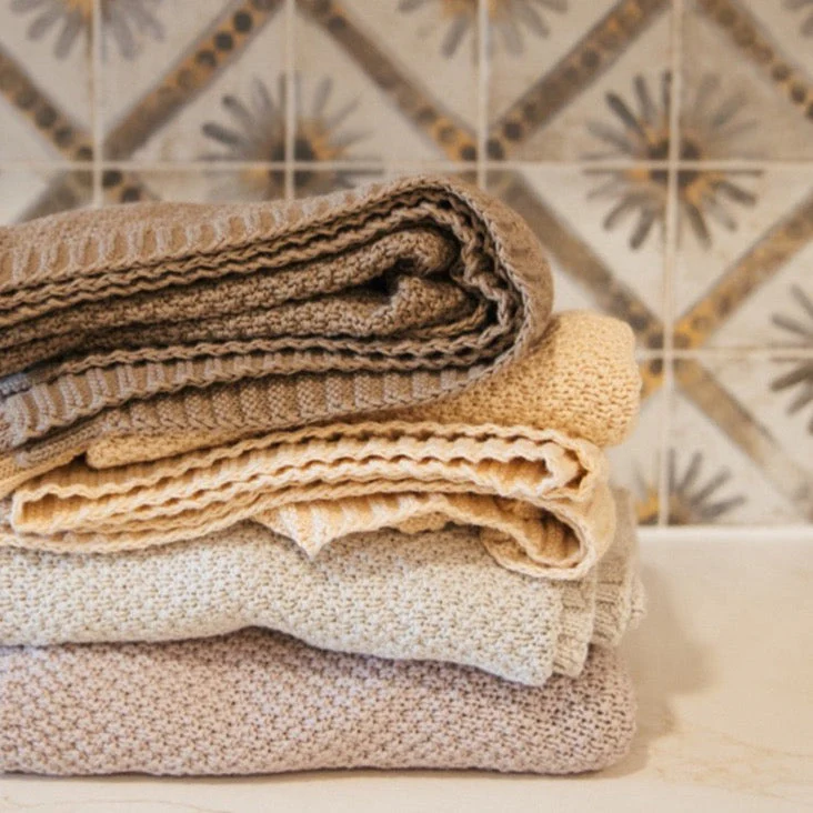 Knitted Blanket<br>Macadamia - Image 3