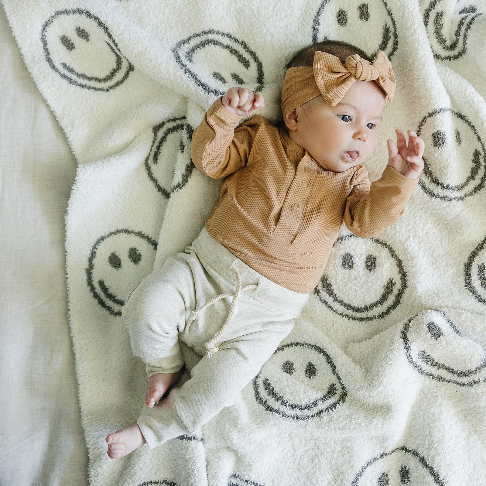 Latte Bamboo Snap Long Sleeve Ribbed Bodysuit - Image 3