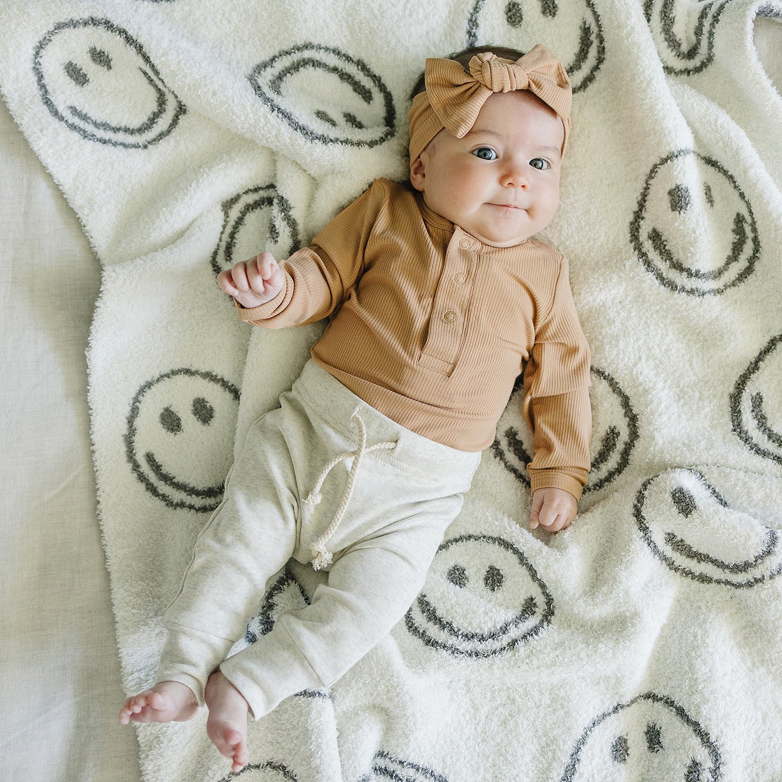Latte Bamboo Snap Long Sleeve Ribbed Bodysuit - Image 4