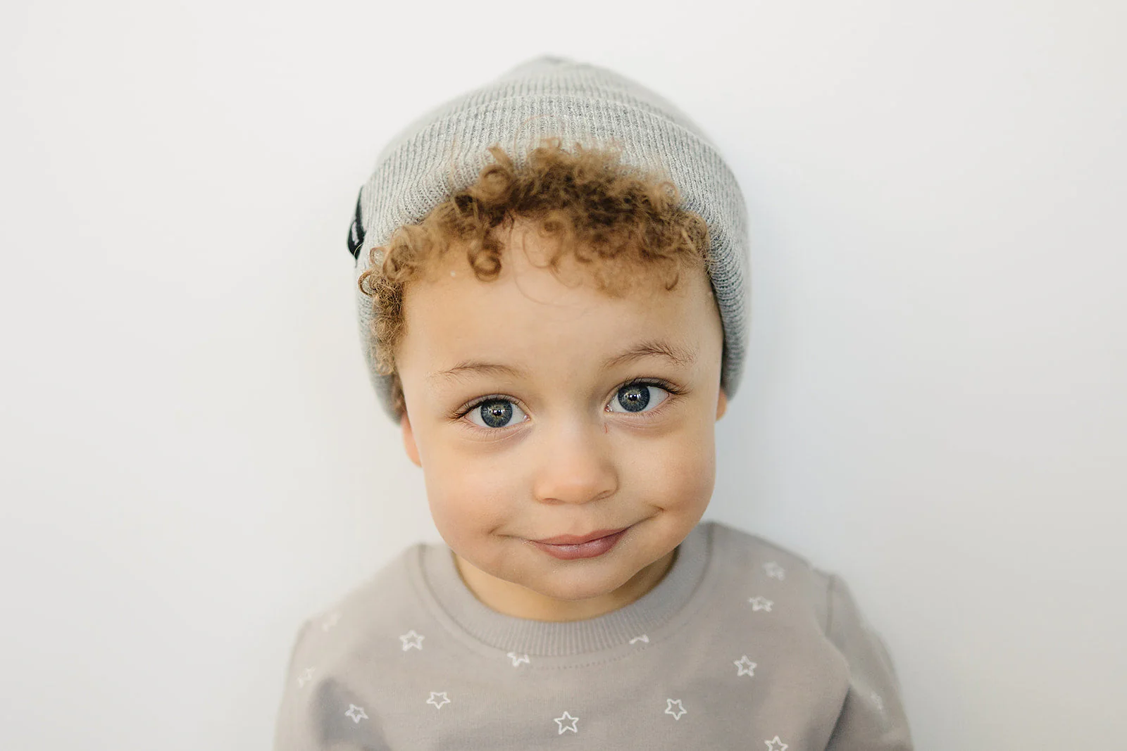 Light Grey Mebie Baby Beanie - Image 3