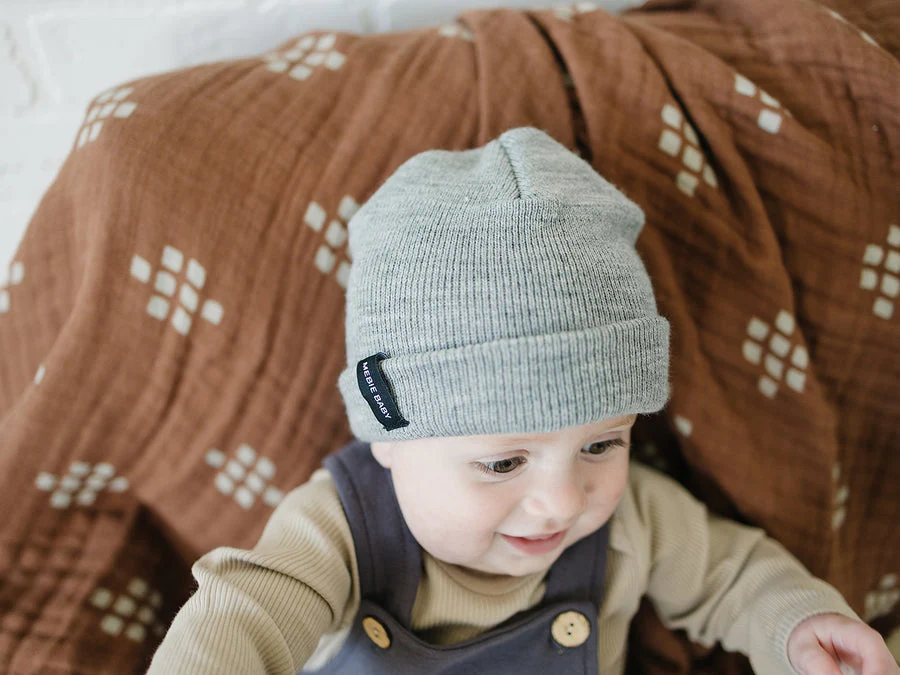 Light Grey Mebie Baby Beanie - Image 6