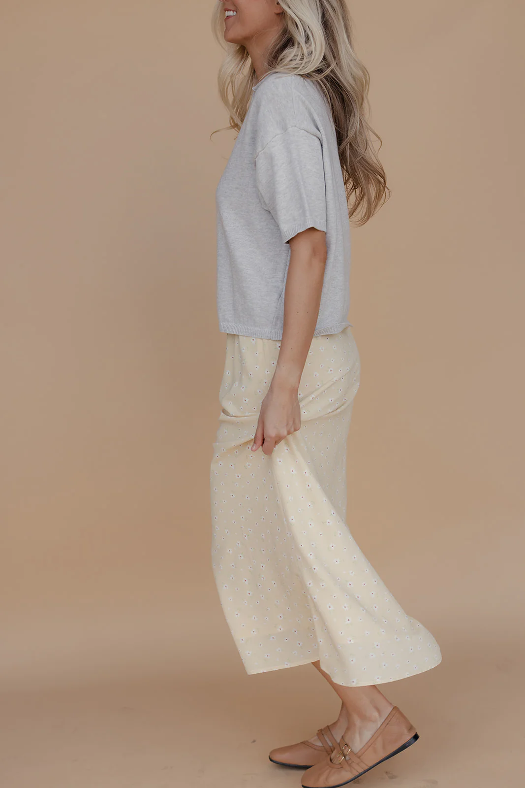 Little Flower Floral Midi Skirt - Image 11