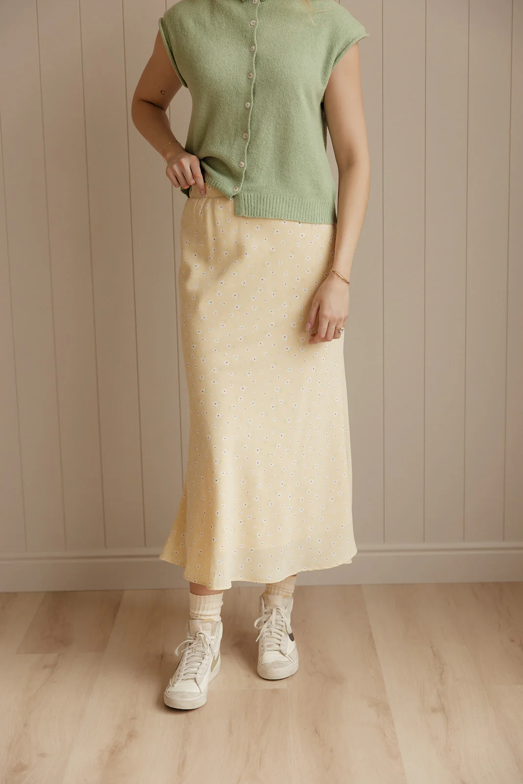 Little Flower Floral Midi Skirt - Image 3