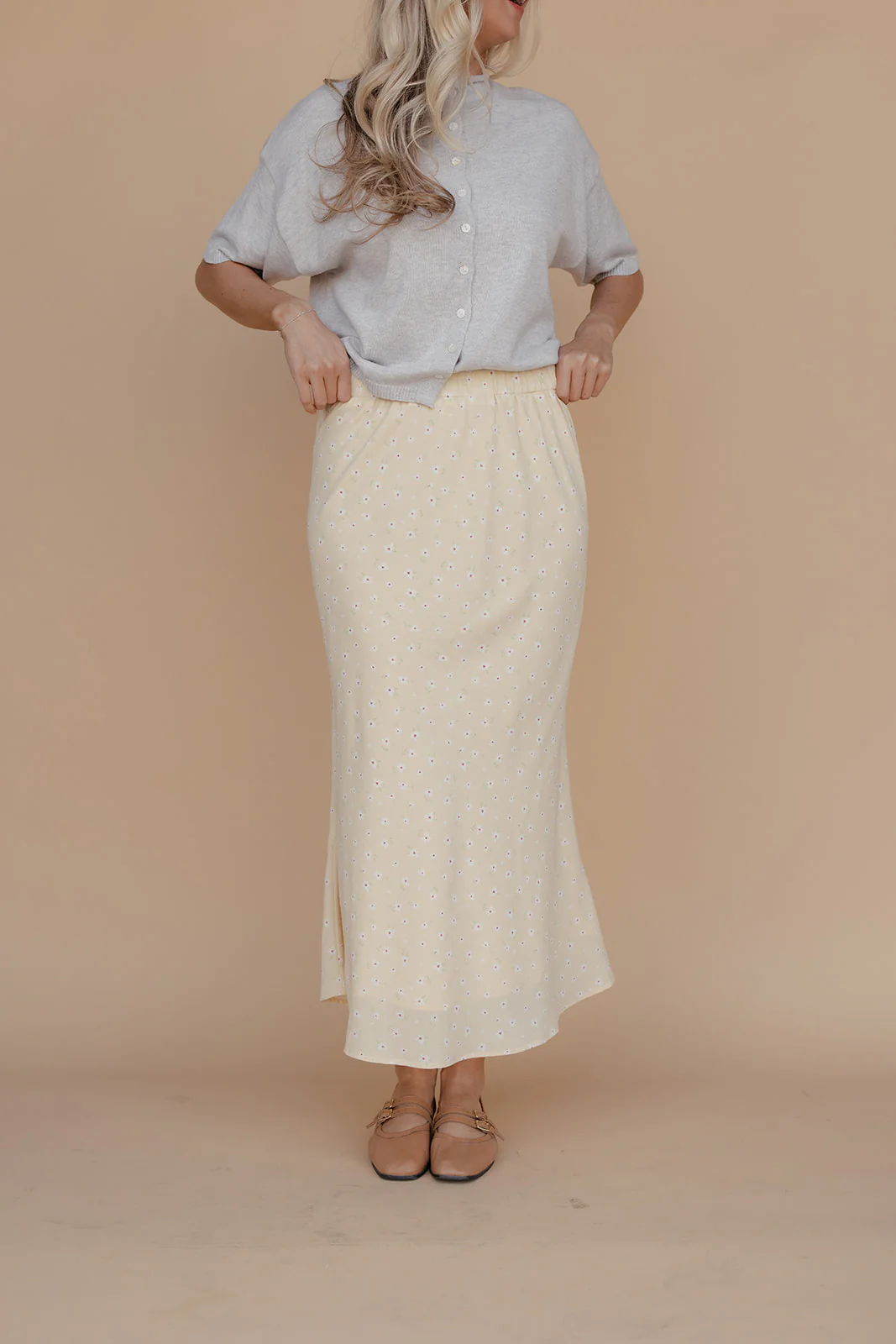 Little Flower Floral Midi Skirt - Image 7