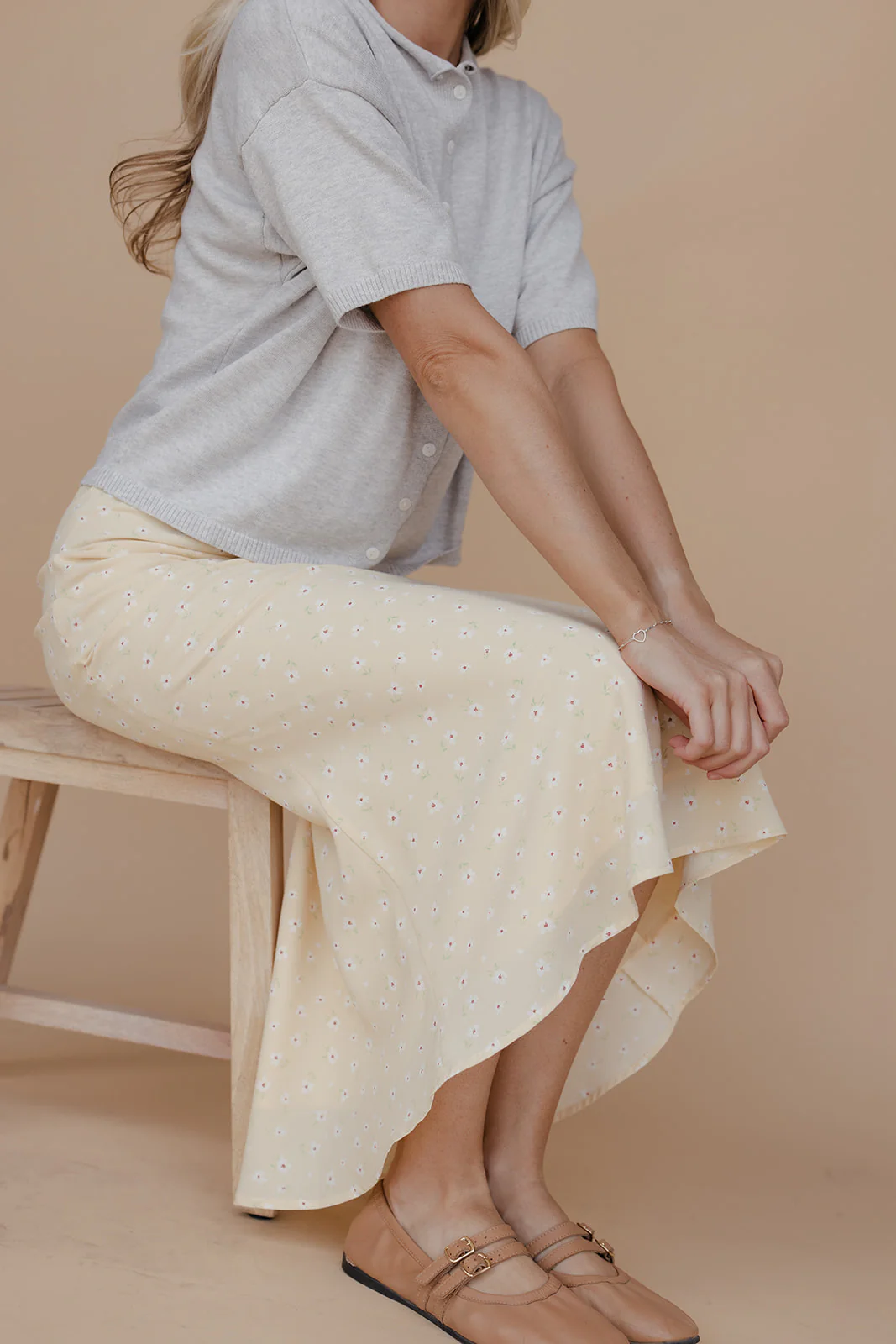 Little Flower Floral Midi Skirt - Image 9