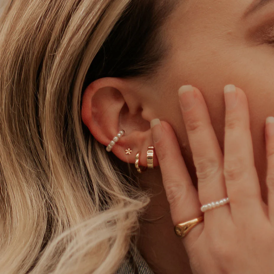 Lola Floral Hoops - Image 3