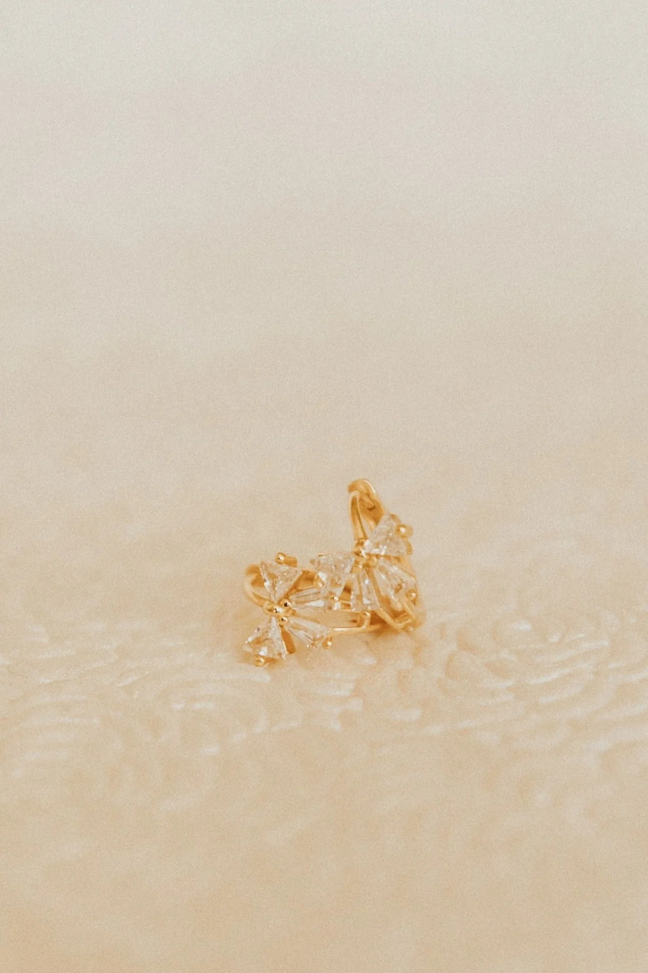 Lucy Diamond Bow Hoops - Image 6