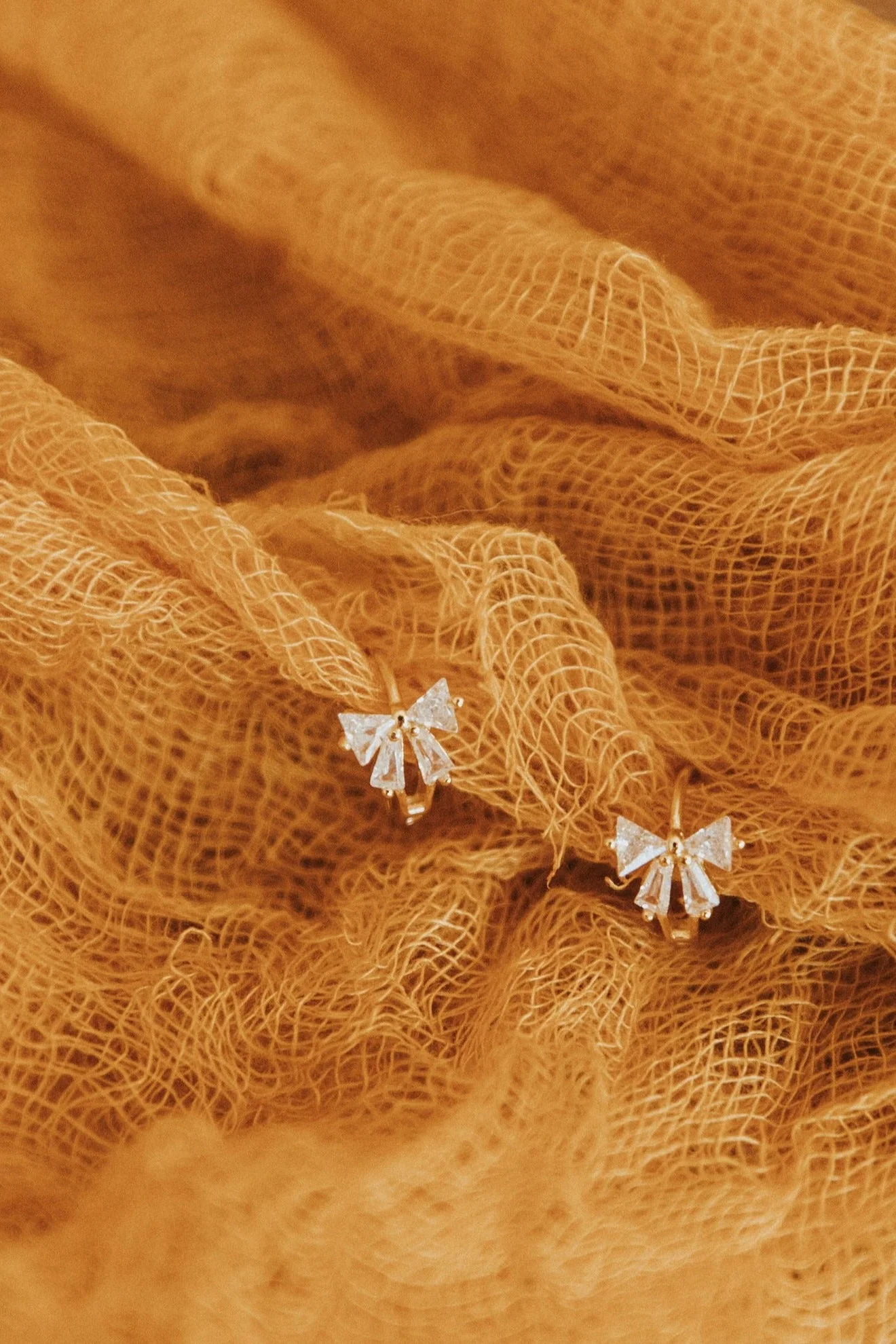 Lucy Diamond Bow Hoops - Image 8