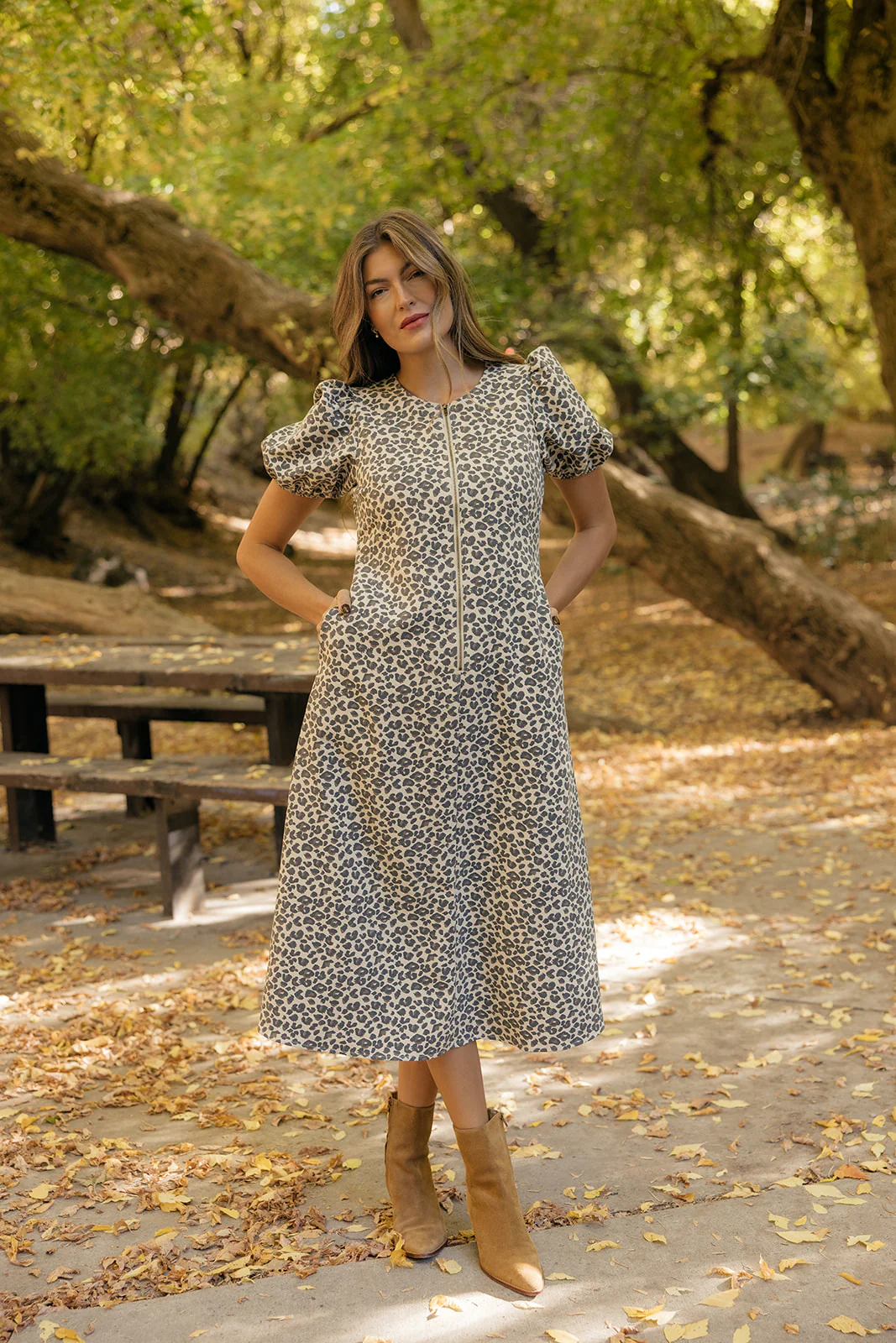 Lydia Leopard Zip Dress - Image 3