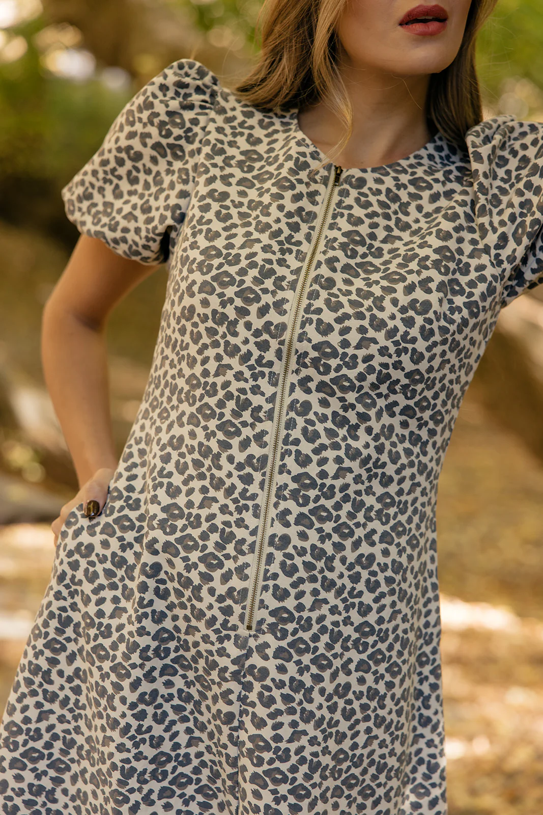 Lydia Leopard Zip Dress - Image 5