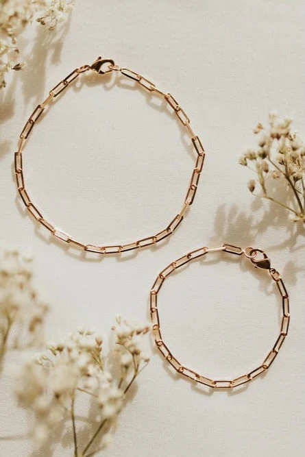 Madeline Gold Filled Paperclip Bracelet - Image 4