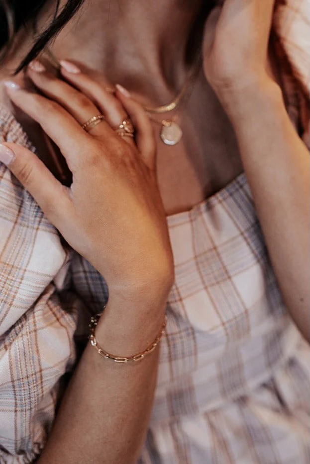 Madeline Gold Filled Paperclip Bracelet - Image 6