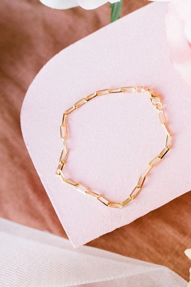 Madeline Gold Filled Paperclip Bracelet - Image 7