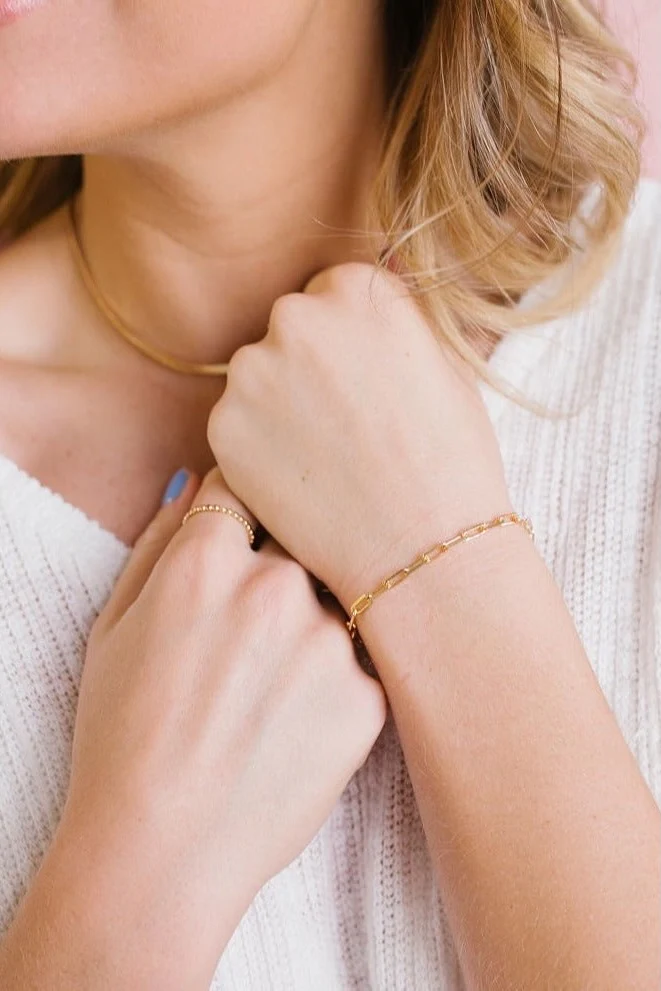 Madeline Gold Filled Paperclip Bracelet - Image 8