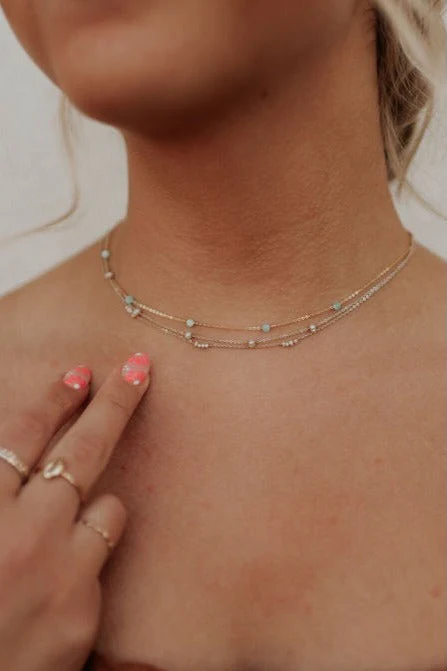 Malibu Necklace in Turquoise - Image 3