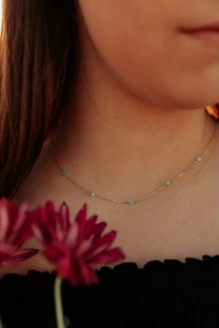 Malibu Necklace in Turquoise - Image 8