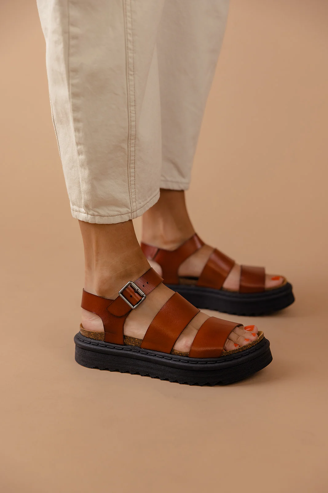 Martita Leather Platform Sandals - Image 13
