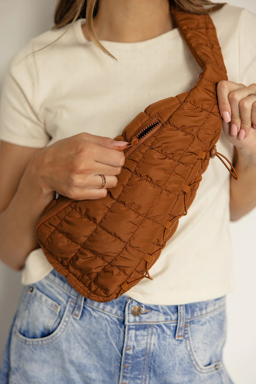 Mazie Quilted Sling Bag - Image 6