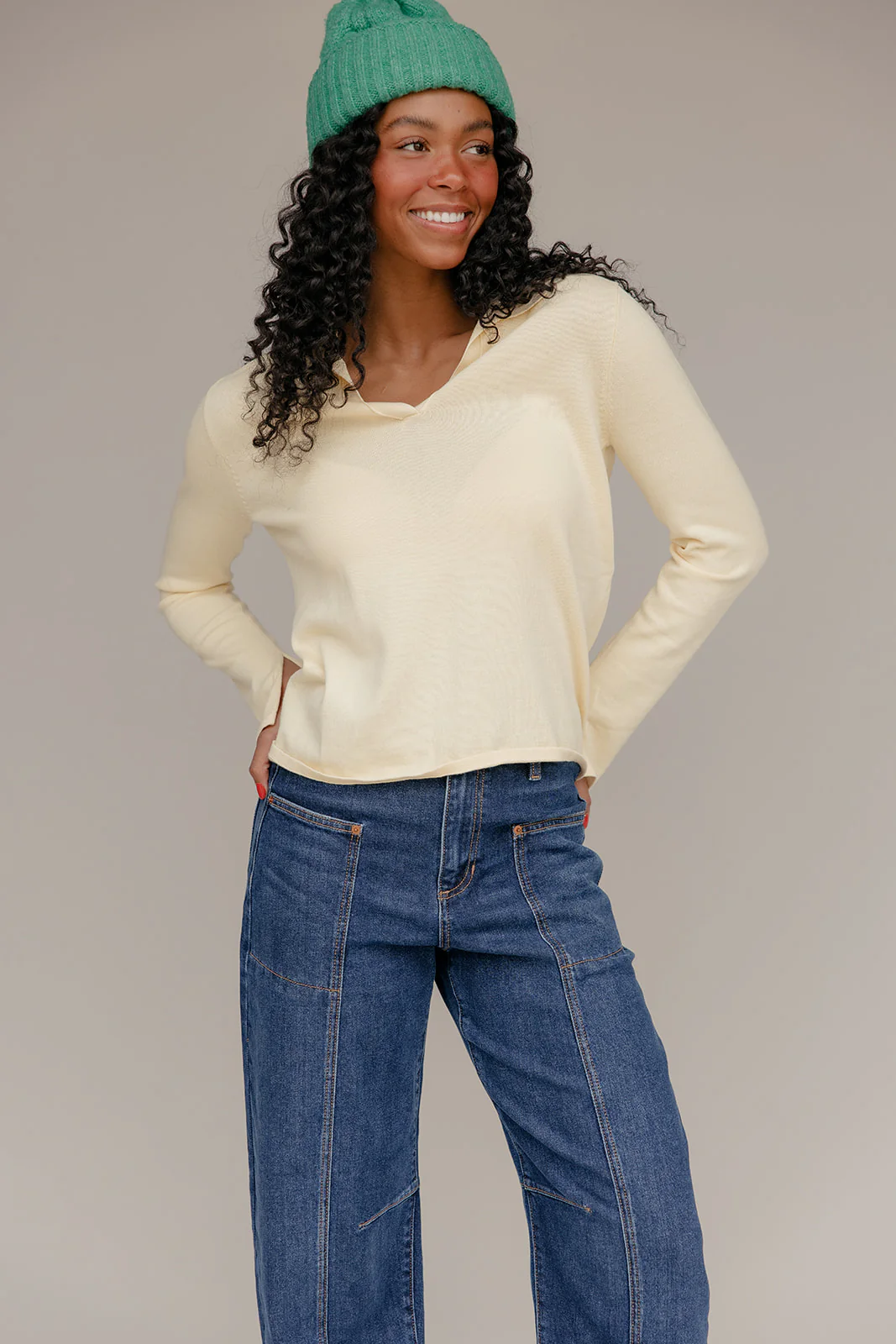 Mellow Yellow Collared Sweater - Image 11