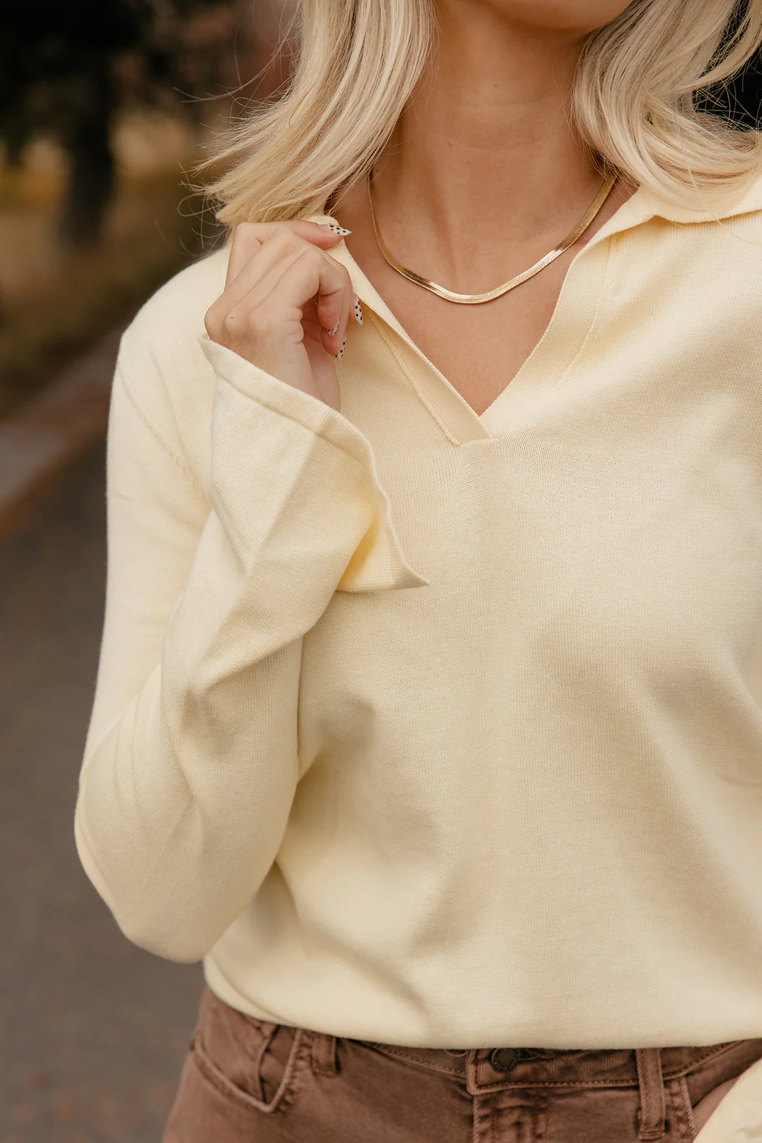 Mellow Yellow Collared Sweater - Image 2