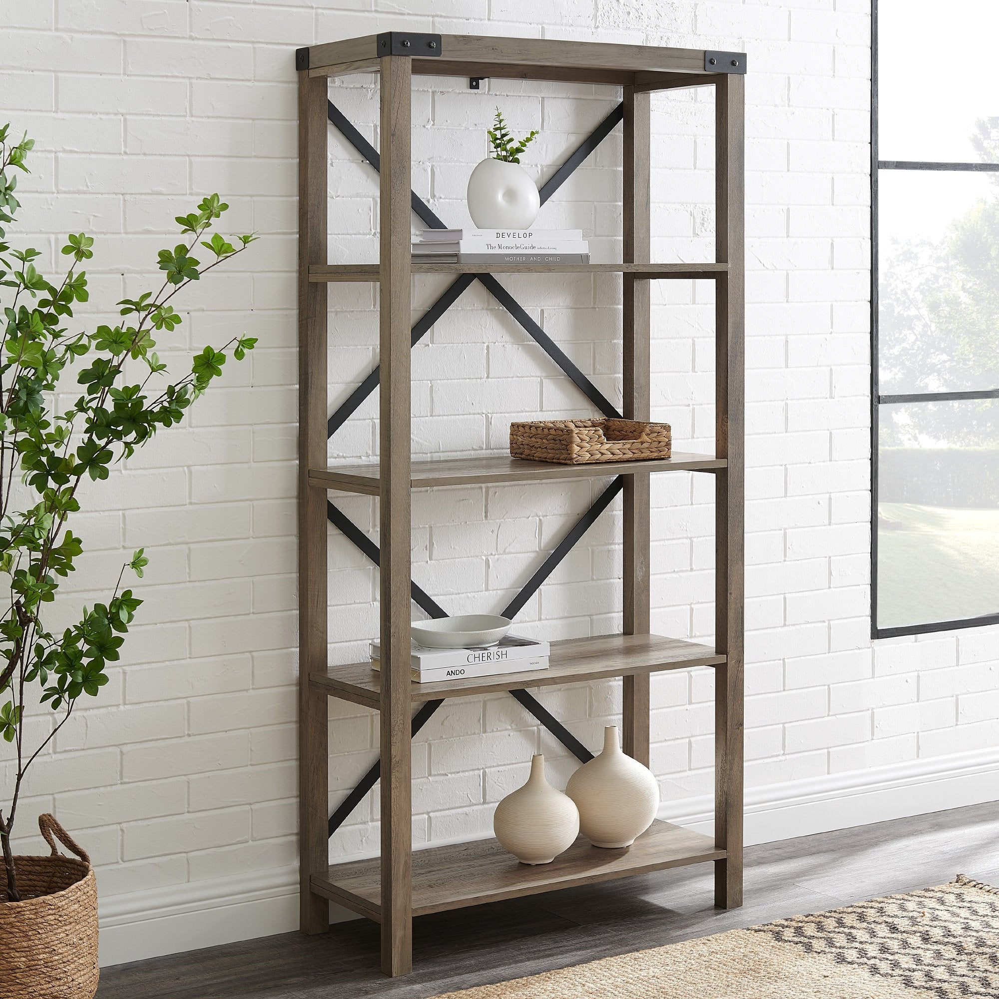 Metal X Bookshelf - Image 11