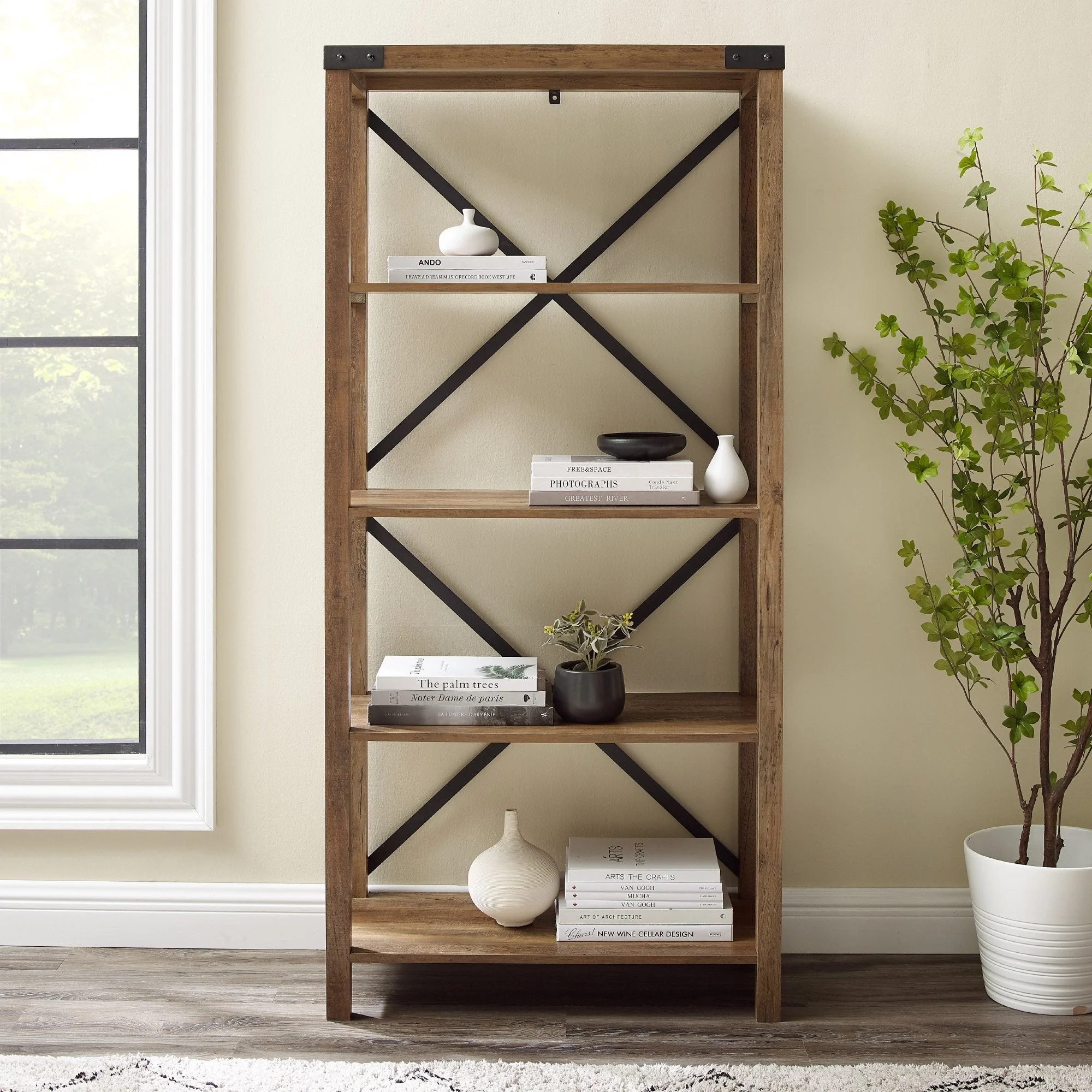 Metal X Bookshelf - Image 15
