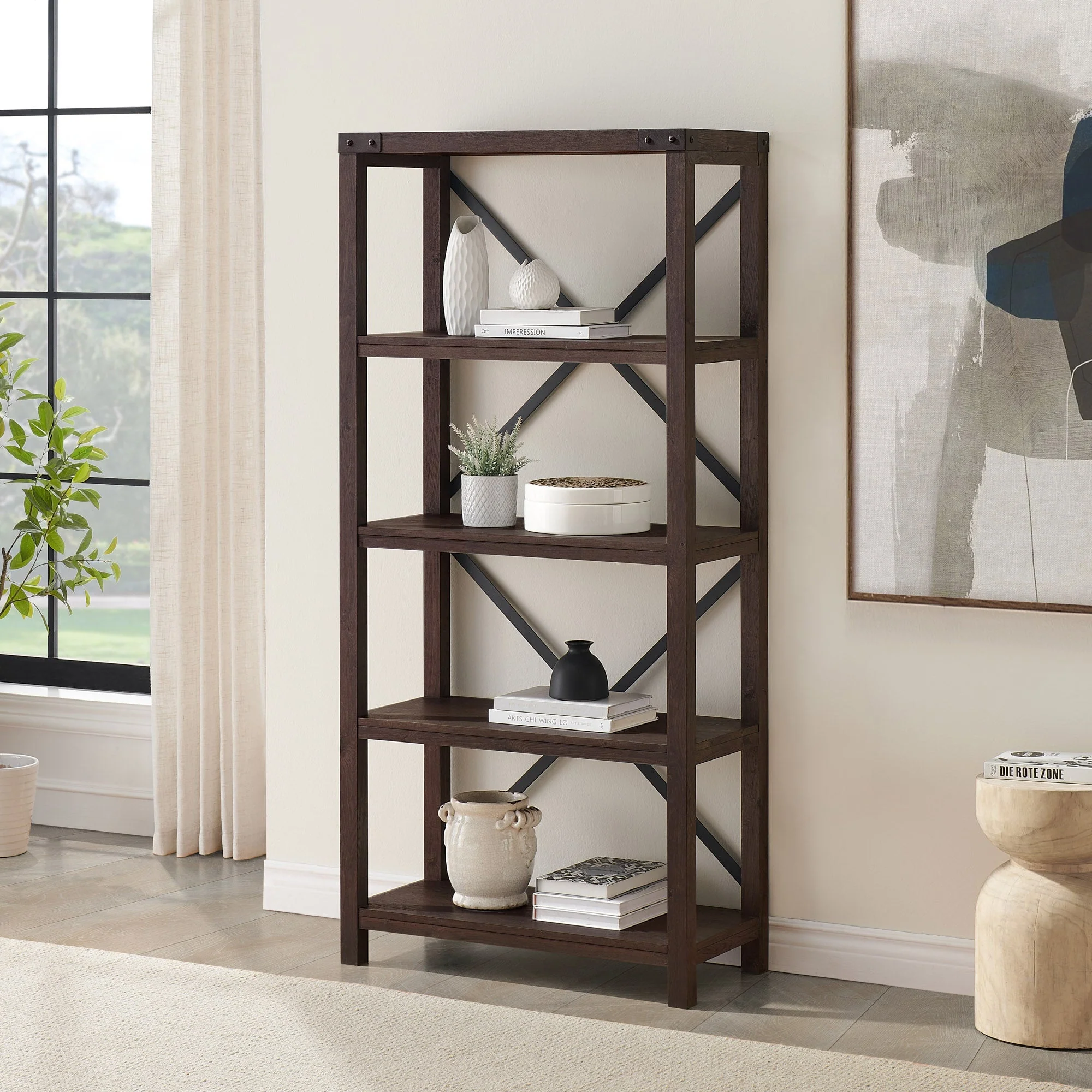Metal X Bookshelf - Image 18