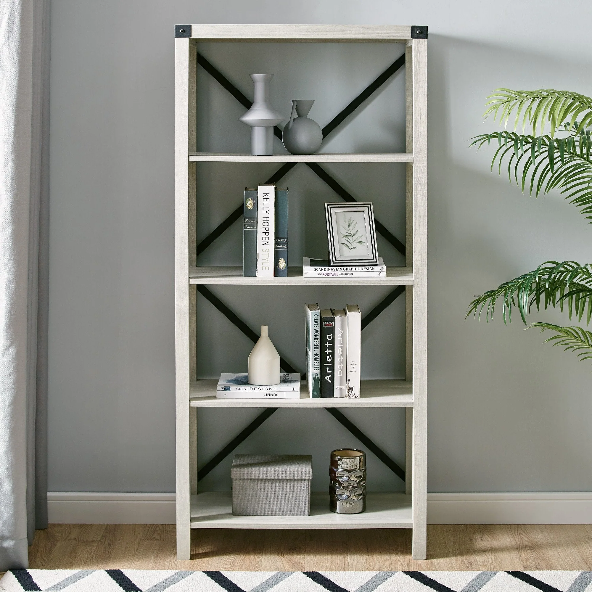 Metal X Bookshelf - Image 6