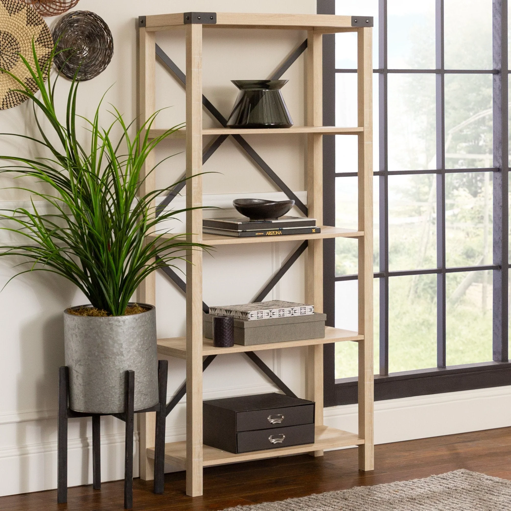 Metal X Bookshelf - Image 8