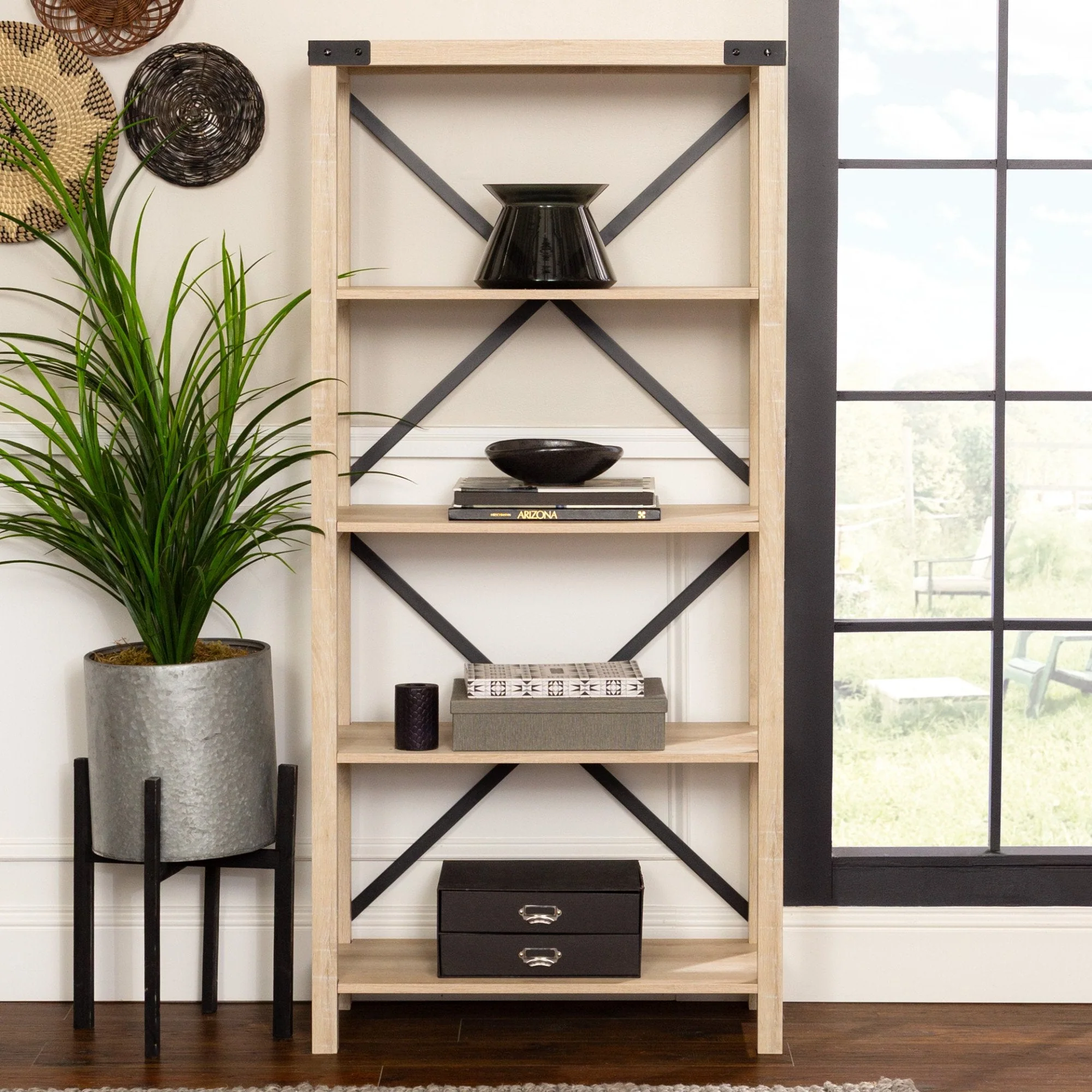 Metal X Bookshelf - Image 9