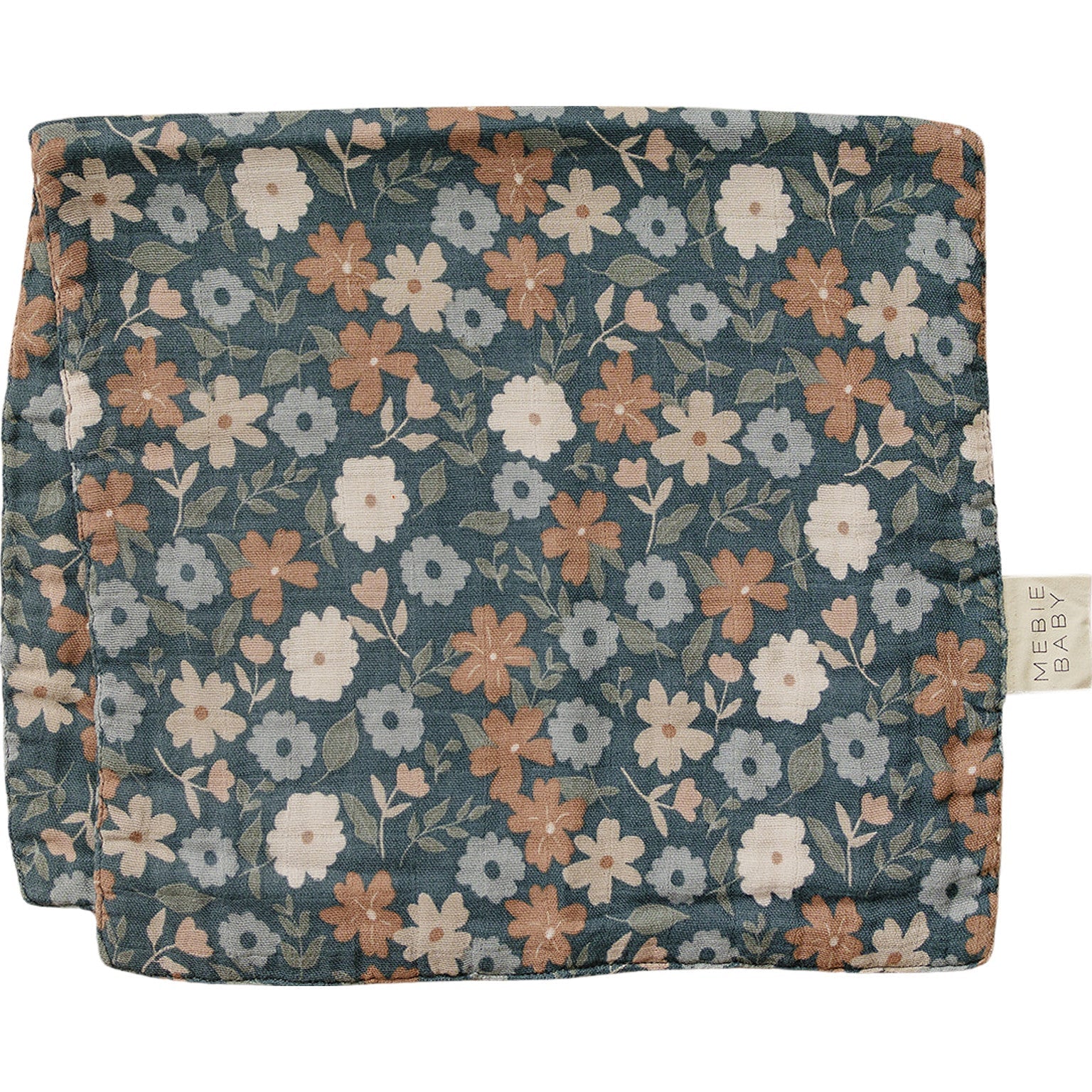 Midnight Floral Muslin Burp Cloth - Image 3