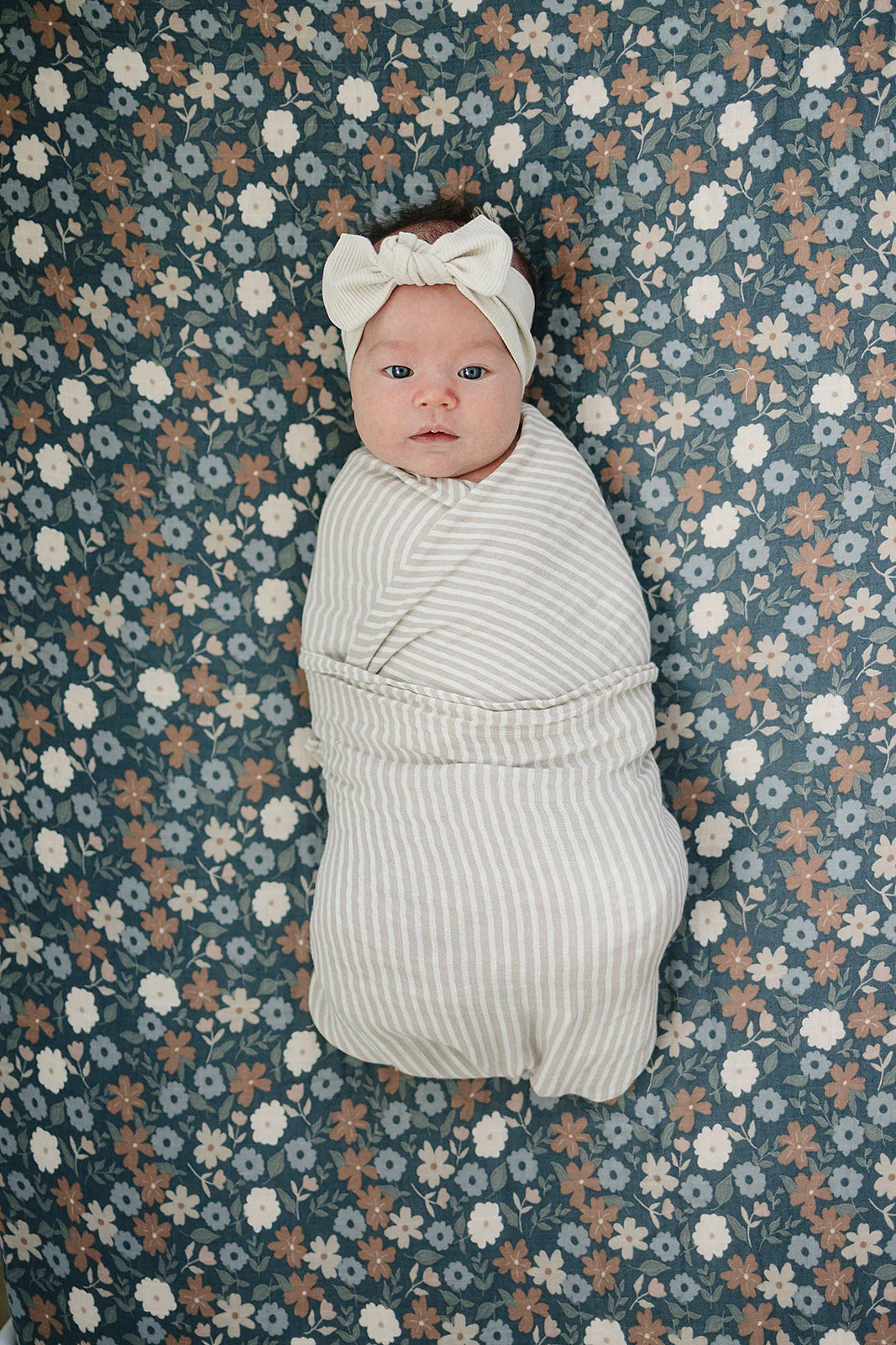 Midnight Floral Muslin Crib Sheet - Image 2