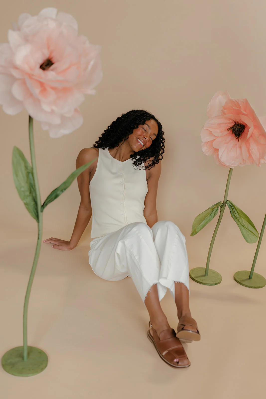 Milk + Sugar Button Tank - Image 3
