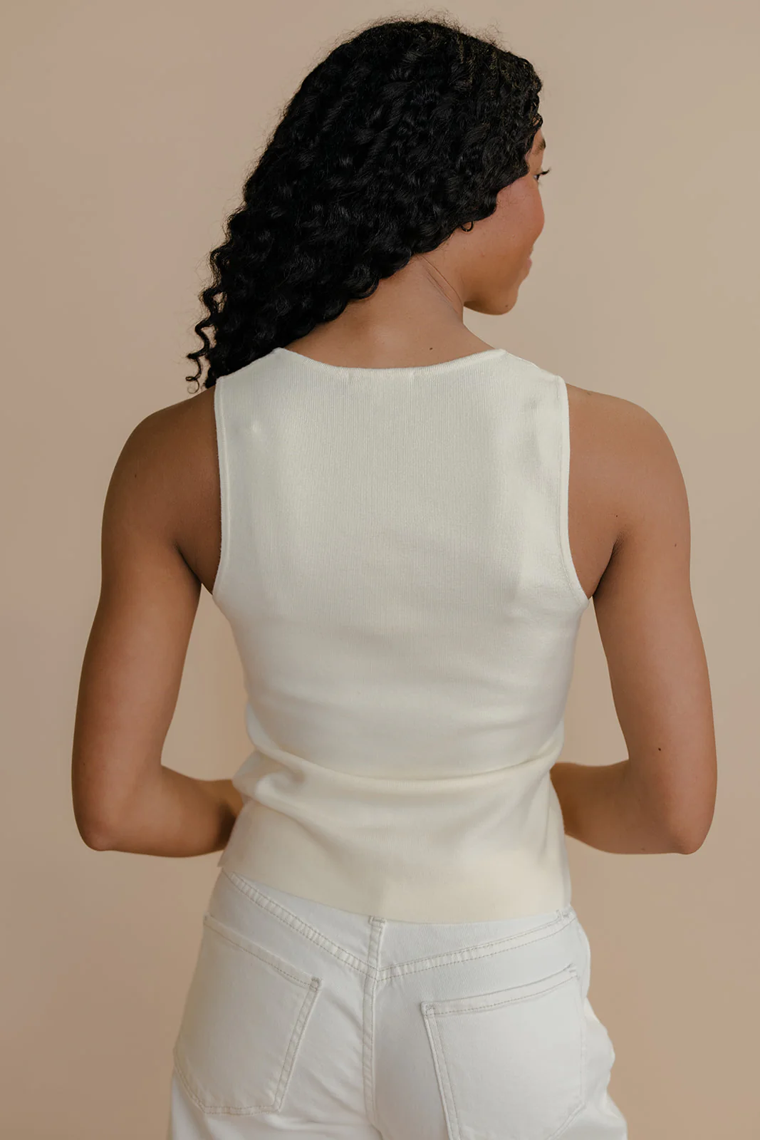 Milk + Sugar Button Tank - Image 6