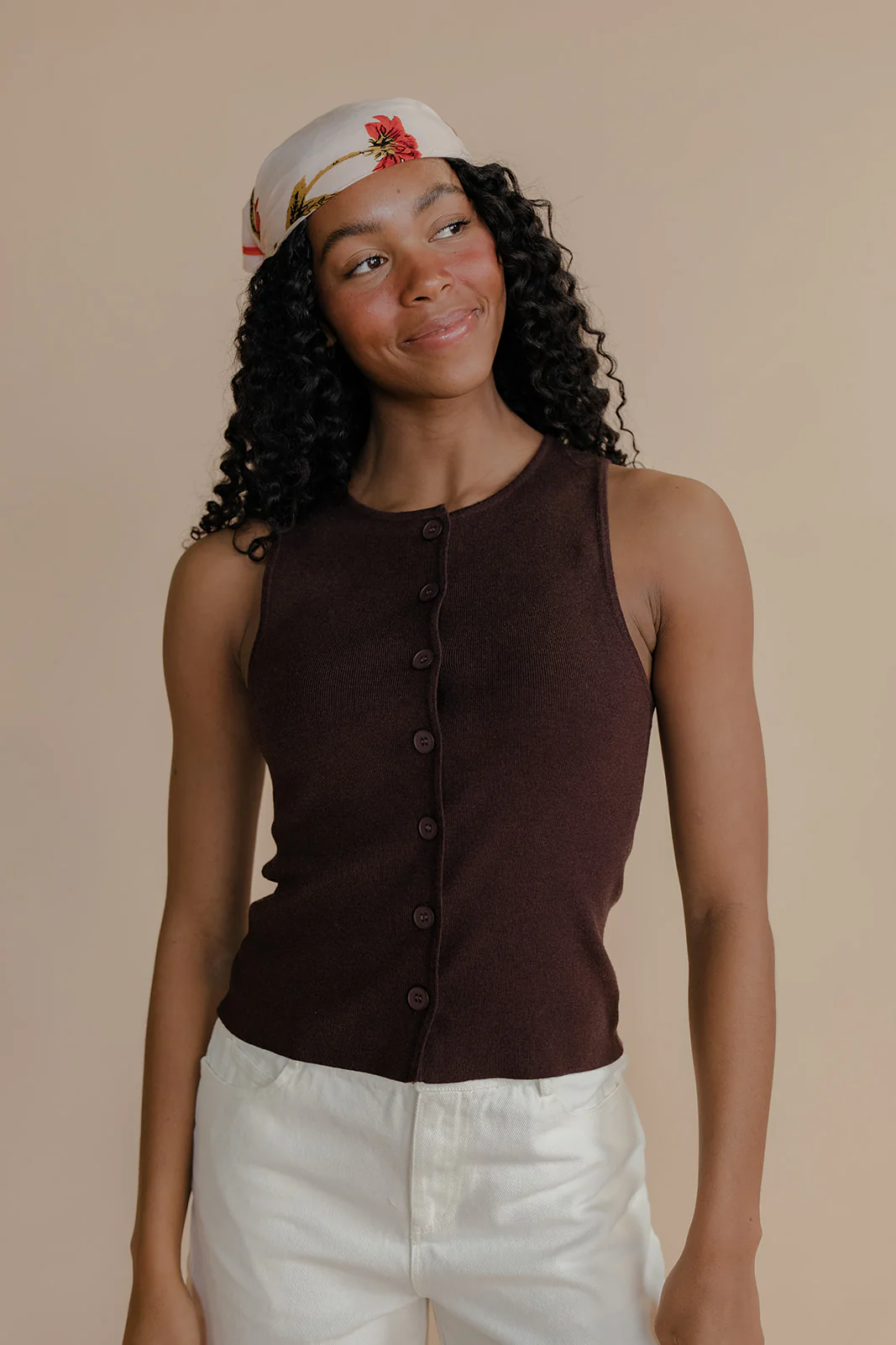 Milk + Sugar Button Tank - Image 7