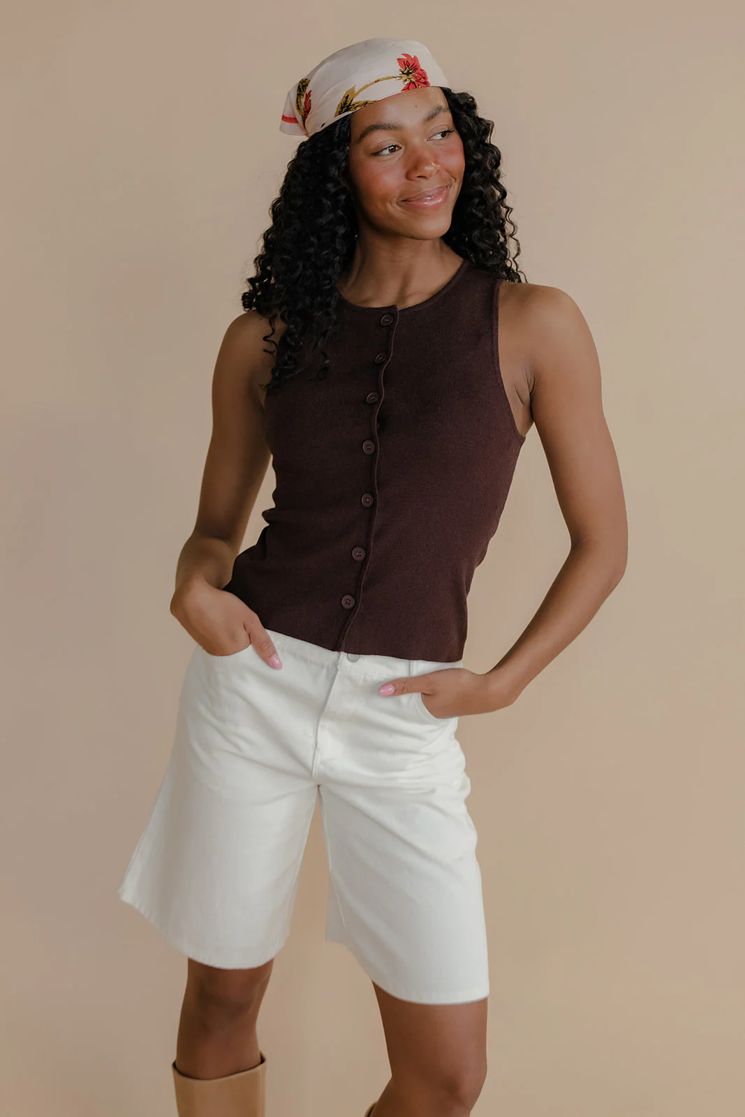 Milk + Sugar Button Tank - Image 9