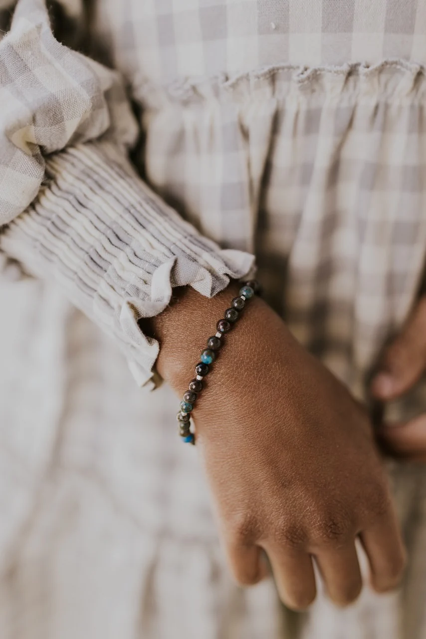 Mini Silver Stone Stacking Bracelet - Image 3
